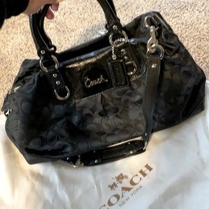 Large Coach Black bag-over the shoulder or handbag